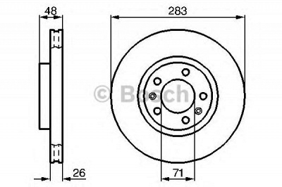 BOSCH 0986478125 -  Тормозной диск