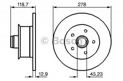 BOSCH 0986478136 -  Тормозной диск