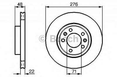 BOSCH 0986478140 -  Тормозной диск