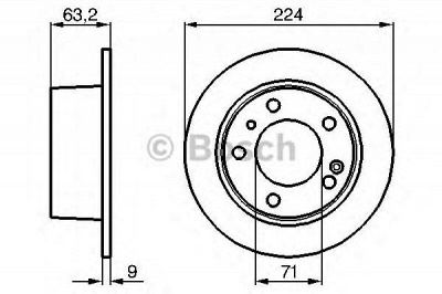 BOSCH 0986478141 - Тормозной диск