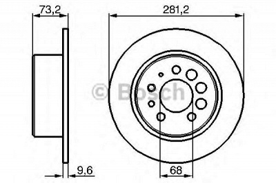 BOSCH 0986478143 -  Тормозной диск