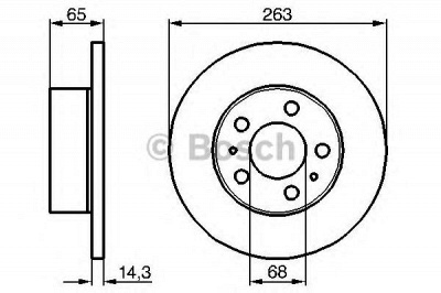 BOSCH 0986478144 - Тормозной диск