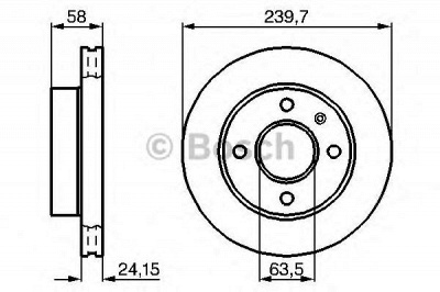 BOSCH 0986478148 -  Тормозной диск