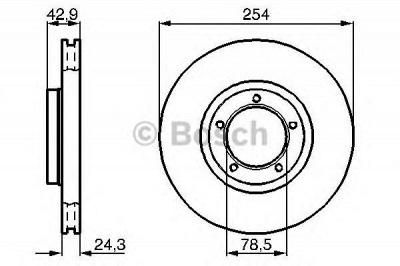 BOSCH 0986478160 -  Тормозной диск