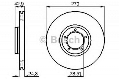BOSCH 0986478166 -  Тормозной диск