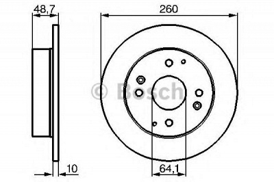 BOSCH 0986478172 -  Тормозной диск