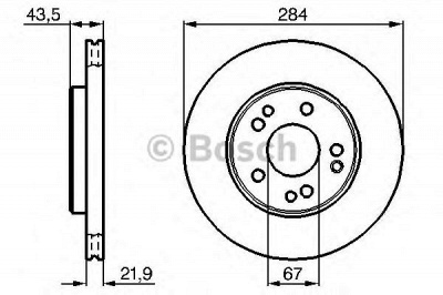 BOSCH 0986478186 -  Тормозной диск