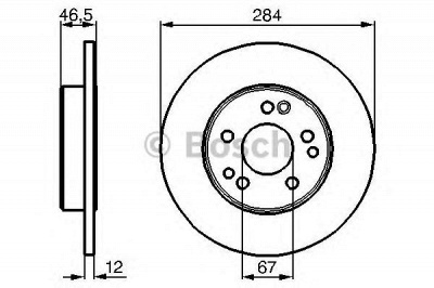 BOSCH 0986478187 -  Тормозной диск