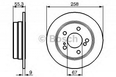 BOSCH 0986478188 -  Тормозной диск