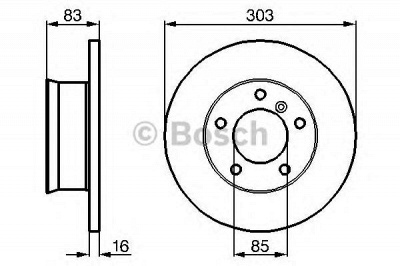 BOSCH 0986478189 -  Тормозной диск