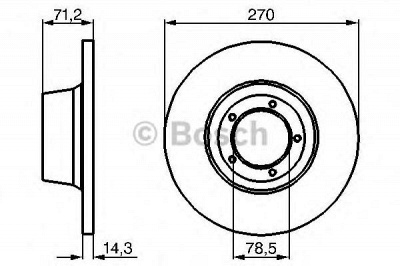 BOSCH 0986478190 -  Тормозной диск