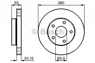BOSCH 0986478195 -  Тормозной диск
