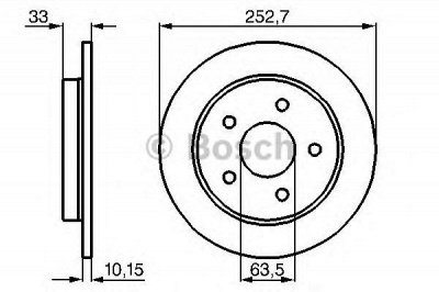 BOSCH 0986478196 -  Тормозной диск