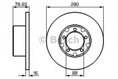 BOSCH 0986478201 -  Тормозной диск
