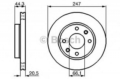 BOSCH 0986478211 -  Тормозной диск