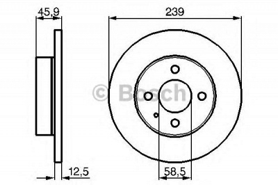BOSCH 0986478212 - Тормозной диск