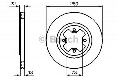 BOSCH 0986478260 -  Тормозной диск