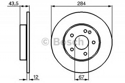 BOSCH 0986478262 -  Тормозной диск