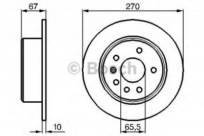 BOSCH 0986478267 -  Тормозной диск