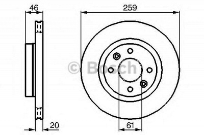 BOSCH 0986478270 -  Тормозной диск