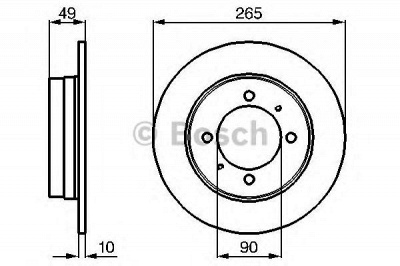 BOSCH 0986478272 -  Тормозной диск