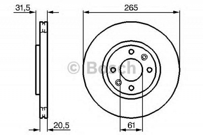 BOSCH 0986478279 -  Тормозной диск