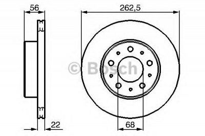 BOSCH 0986478283 -  Тормозной диск