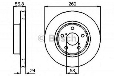 BOSCH 0986478293 -  Тормозной диск