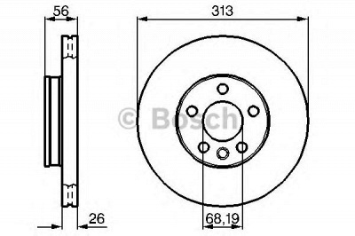 BOSCH 0986478296 -  Тормозной диск