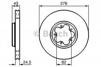 BOSCH 0986478299 -  Тормозной диск