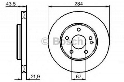 BOSCH 0986478301 -  Тормозной диск