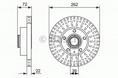 BOSCH 0986478307 -  Тормозной диск