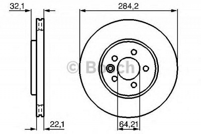 BOSCH 0986478314 -  Тормозной диск