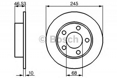 BOSCH 0986478315 - Тормозной диск