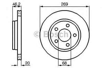 BOSCH 0986478316 -  Тормозной диск