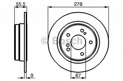 BOSCH 0986478325 -  Тормозной диск