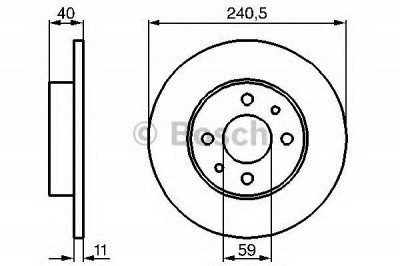 BOSCH 0986478342 -  Тормозной диск