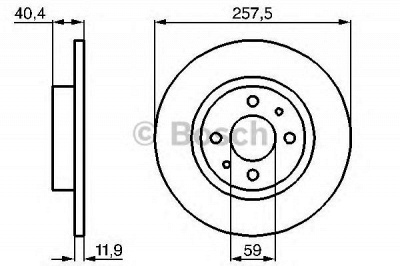 BOSCH 0986478343 -  Тормозной диск