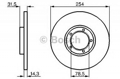 BOSCH 0986478345 -  Тормозной диск
