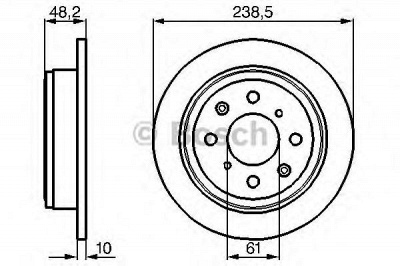 BOSCH 0986478350 -  Тормозной диск