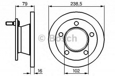BOSCH 0986478357 -  Тормозной диск