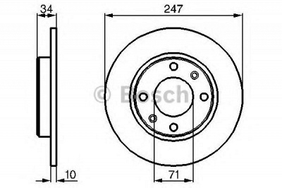 BOSCH 0986478359 - Тормозной диск