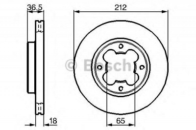 BOSCH 0986478392 -  Тормозной диск