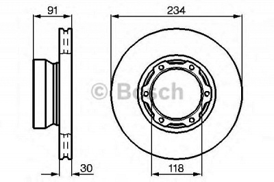 BOSCH 0986478407 -  Тормозной диск