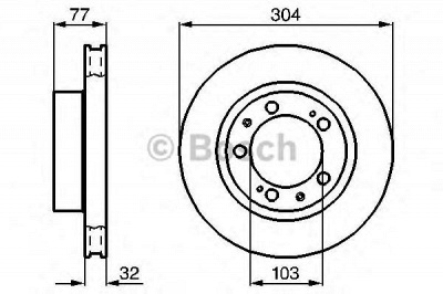 BOSCH 0986478409 -  Тормозной диск