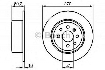 BOSCH 0986478420 -  Тормозной диск