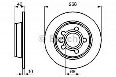 BOSCH 0986478421 -  Тормозной диск