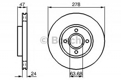 BOSCH 0986478427 -  Тормозной диск