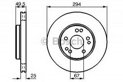 BOSCH 0986478428 -  Тормозной диск