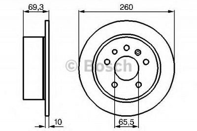 BOSCH 0986478430 -  Тормозной диск